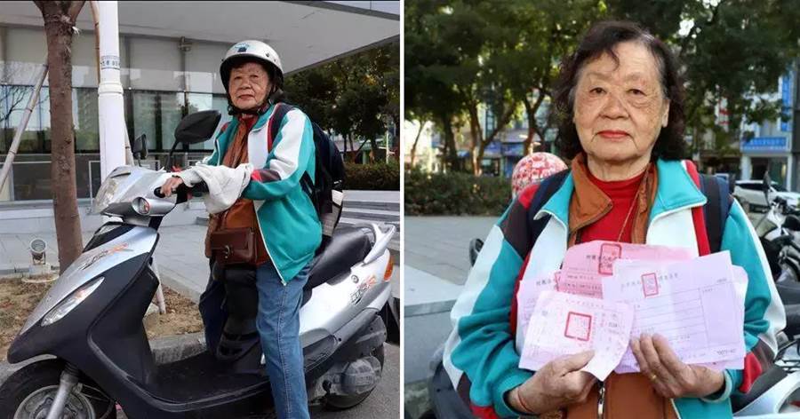 80歲阿嬤不會上網和導航,獨自「騎車18天環島」曬捐香油錢收據「作證明」總花費曝光:人老心卻不能老