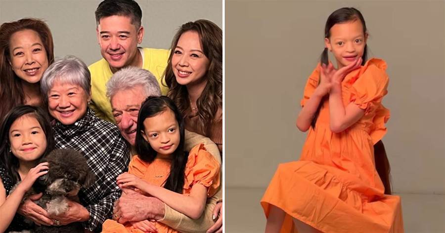 47歲鐘麗淇曬全家福,混血老公與外國公公出鏡「13歲罕見病女兒」很開心